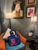 Mind Your Own Vagina Tote Bag (Blue)