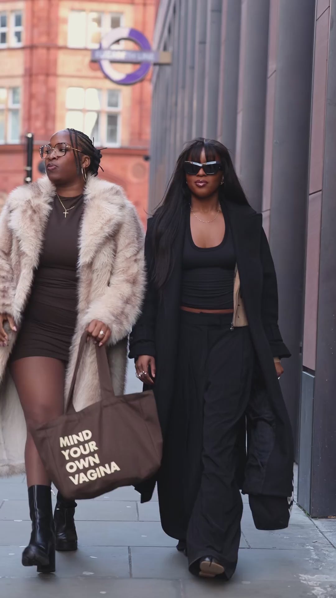 Mind Your Own Vagina Tote Bag (Black)